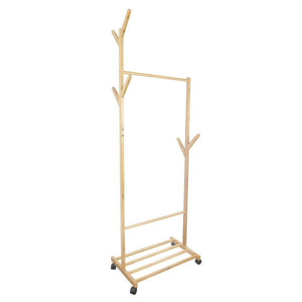 Standing Coat Rack Shoe Bench HBA21026