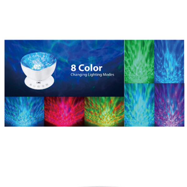 Bluetooth Speaker Ocean Waves Projector Night Light - Image 4